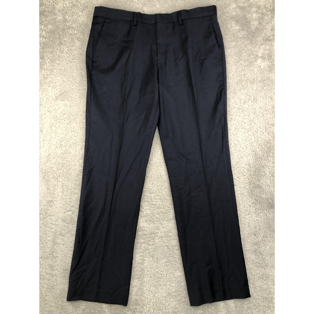 Express Pants Men's 36x32 (Tag 34x32) Blue Photographer Wool Blend
